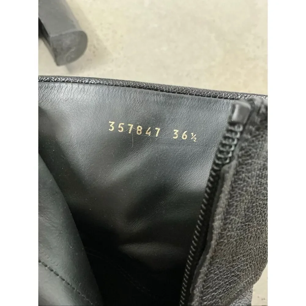 Balenciega Leather Studded Boots | Black in 36.5